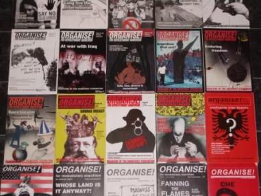 Organise! back issue covers